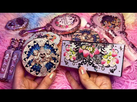 ASMR Fairytale Makeup Haul (Whispered, Swatching)