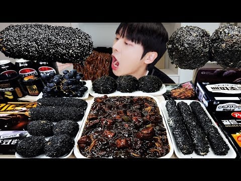 ASMR MUKBANG | 직접 만든 갤럭시 꿀젤리 블랙 디저트 아이스크림 먹방 & 레시피 DESSERT GALAXY HONEY JELLY CANDY