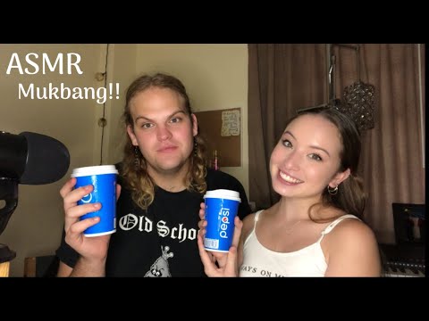 (ASMR) School Lunch Mukbang (ft. Anders!)