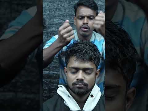 Unlock Tranquility: ASMR Head & Shoulder Massage By Strong Wrist Barber #shorts
