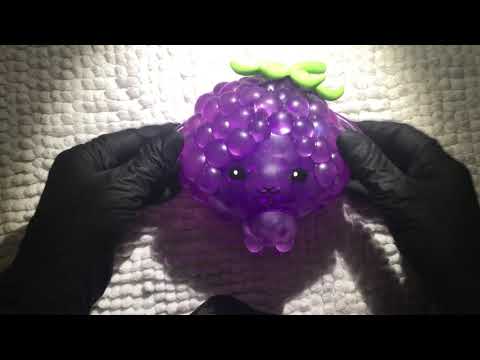 LATEX GLOVES 🍇 Metallic Look  with SLIME and  Bubbleezz Super Rosa Raspberkitty - Squishy [[ASMR]]