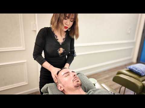 ASMR: INCREDIBLE Full Service Massage at Jade 007 Barbershop