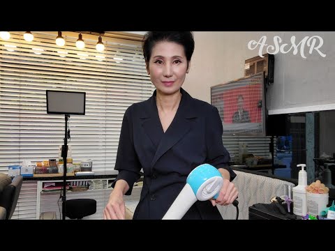 미용실 ASMR  미듐레이어  새치뿌리  바르는 방법?     marlin root /Korean beauty salon