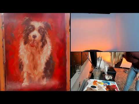 ASMR LIVESTREAM • Creating Relaxing ART • Painting a Dog ( by Isabel imagination )