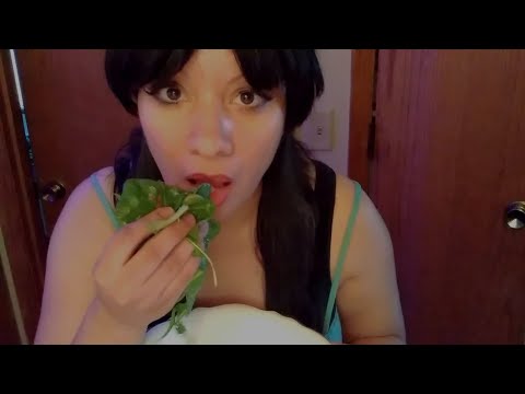 Eating a bowl of lettuce asmr sounds.