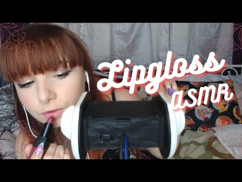 ♡ Whispered Lipstick & Lipgloss Application ♡ ASMR (Sticky Mouth Sounds, Kisses, & Lid Sounds)