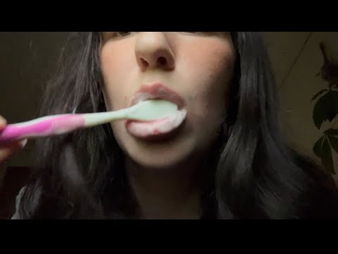 BRUSHING MY STANK BREATH- TEETH BRUSHING ASMR INTENSE ASMR