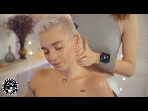 Soft Feathers ASMR Massage by Barber Lady Angelica for Skinny Girls