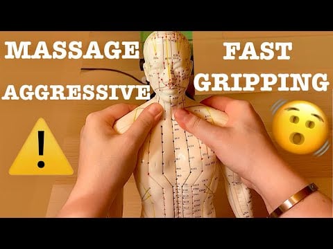 ASMR|⚠️FAST AGGRESSIVE MASSAGE GRIPPING SQUEAKY SOUNDS. TAD. ACUPUNCTURE DOLL. ALMOST NO TALKING 💆🏻