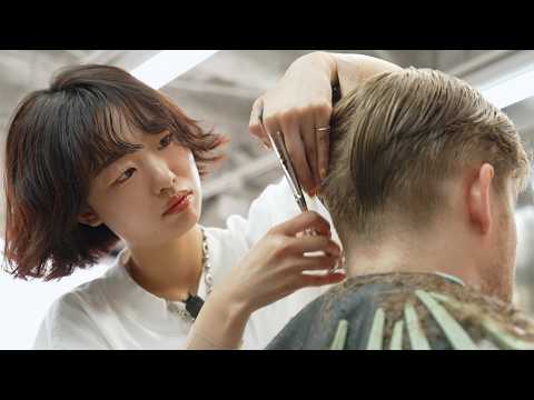 💈(ASMR) Japanese Lady Barber Momoka’s Full Service – Scissors, Shampoo & Shave