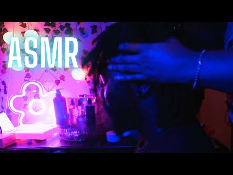 ASMR | Men's Scalp inspection on Locs | Aggressive  + Tingly Scalp Scratching | Rain sounds