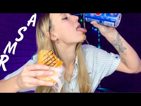 АСМР / ИТИНГ СЫРНОЙ ШАУРМЫ 🥙 ASMR EATING