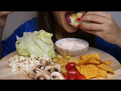 ASMR CHIPS / POPCORN / DORITOS / VEGGIES / SNICKERS / no talking / CREMA ASMR #asmr #snacks #food