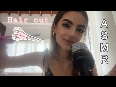 ASMR// quick hair cut role play (Spanish)