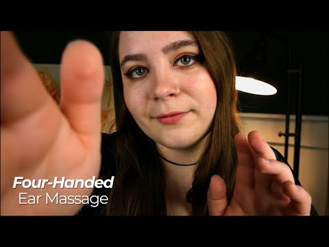 Four Handed Ear Massage (Both Ears at the Same Time!) 🌿 Personal Attention ASMR Roleplay