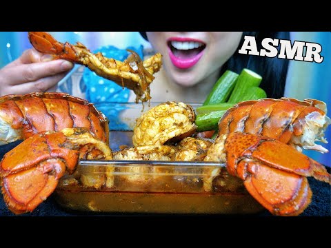 ASMR LOBSTER TAIL SEAFOOD BOIL (EATING SOUNDS) NO TALKING | SAS-ASMR