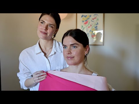 ASMR Color Analysis, Tingly Fabric Draping & Fixing 🤍💕 Finding Personal Color Season (Whisper)