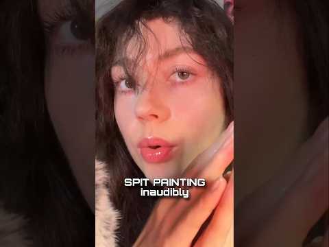 ASMR SPIT PAINTING inaudibly #asmr #shorts #satisfying