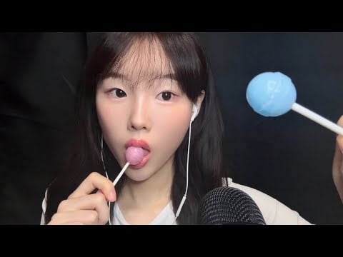 🍭 추파춥스 사탕 먹방 asmr | chupa chups lollipop | no talking real sound | satisfying mouth sounds