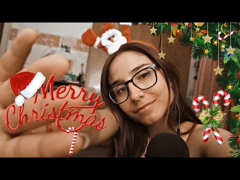 ASMR ESPAÑOL / SPIT PAINTING + MOUTH SOUNDS NAVIDEÑOS 🎄🥂