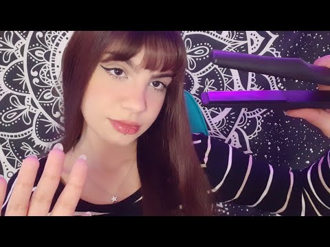 ASMR - Passando chapinha no seu cabelo