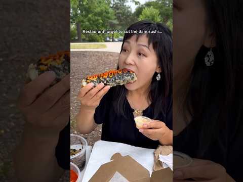 EATING SUSHI AT THE PARK GONE VERY WRONG #shorts #viral #mukbang