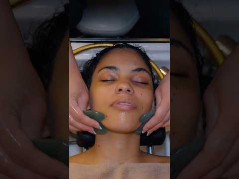 ASMR: Relaxing Thai Head Water Massage with Jade Guasha Tools #shorts
