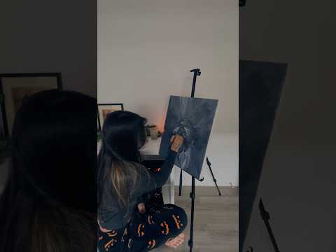 ASMR Paint with me! 🕯️✨ #asmr #art #painting #shorts