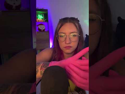 ASMR 🎧 Gatilhos com Luva de látex pink 😻