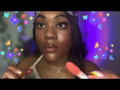 ASMR | LipGloss Application+ Mouth-Sounds+ Pumping+Smacking♡