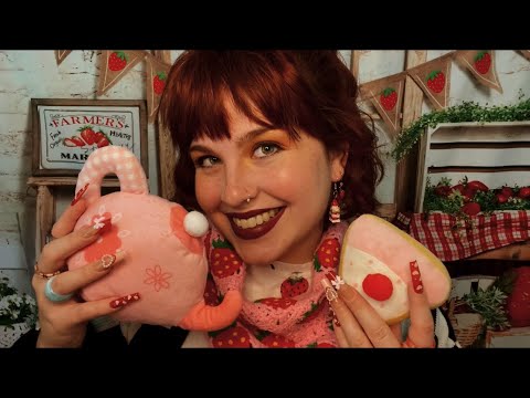 ASMR Journey to 1K Subscribers! 🍓🍰🧁(tingly strawberry triggers, whispers, personal attention)