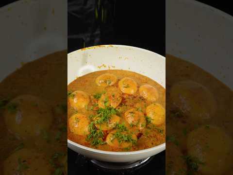 🔥 Shahi Egg Curry ASMR | Extreme Creamy Gravy Sounds | Satisfying Cooking #eggcurry #shorts