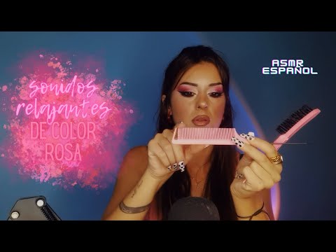 SONIDOS RELAJANTES con objetos ROSAS | ASMR Español