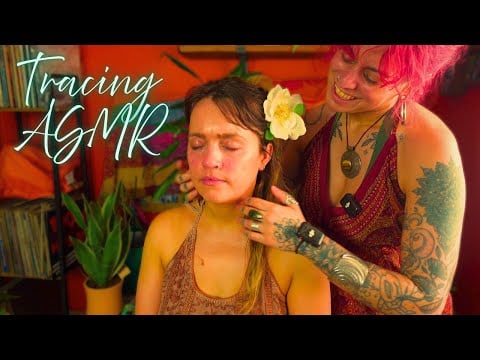 Relaxing light ASMR tracing massage (Real Person) soothing sleep & tingles! Slow whisper meditation