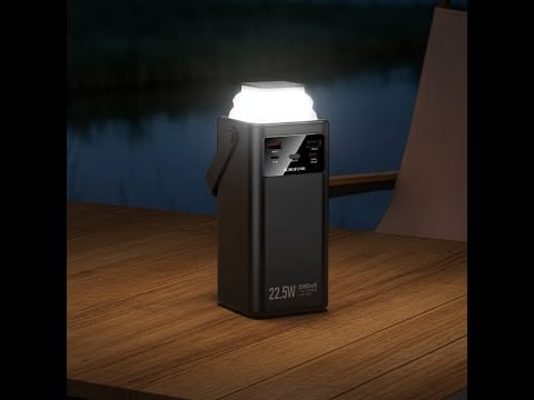 Need Big Power? BJ65 30,000mAh Power Bank with Light – Outdoor Essential! #powerbank  #outdoors