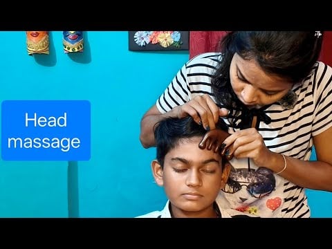 Asmr Doing My Cousin's Head Massage For Relaxation💆‍♂️
