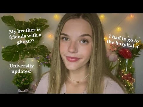 ASMR Chatty Whispered GRWM ♡ (makeup, hair, life updates)