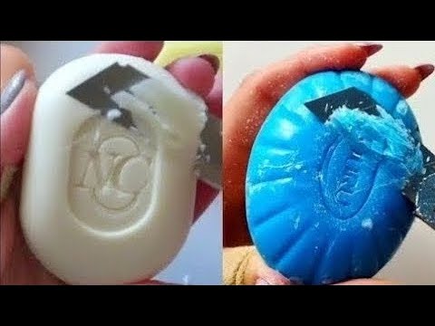 Dry Soap carving ASMR\ relaxing sounds\ No talking. Satisfying ASMR video\ Cutting soap
