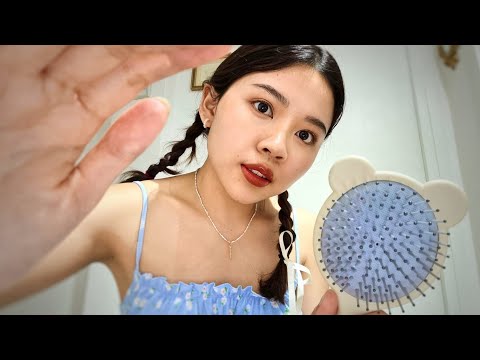 ASMR Little Sister Does Your Hair 👧 น้องสาวทำผมให้คุณ (Soft Spoken)