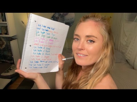ASMR Deutsch ❣ Ich lese dir ein Gedicht namens "Ich habe" vor und schreibe es auf 📝 | Kofi Juni #1