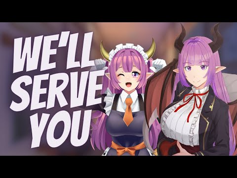 Doting dragon maids SANDWICH you with cuddles (FF4A) [ASMR] [Hairplay] [Sleep aid] [Ear rubbies]