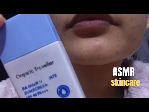 ASMR  chaotic skincare routine, tapping sounds,camera touching, sensitive for sleep 😴 