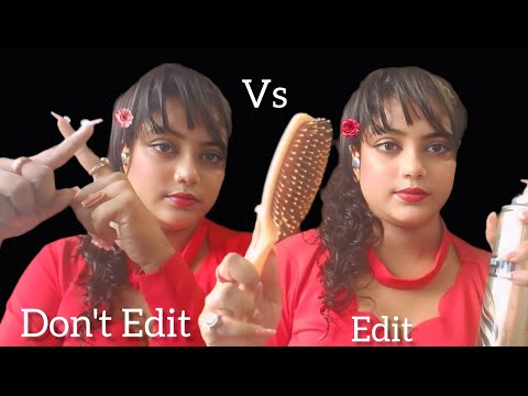 Don't Edit VS Edit ASMR ( Doing Your Haircut )😭🥲