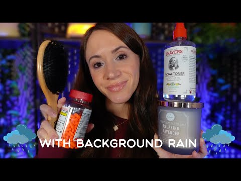 ASMR Taking Care Of You While You're Sick 💕 (w/ background rain, skincare, layered sounds)