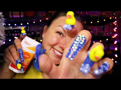 asmr/ product empties + xxl nails😍🐥