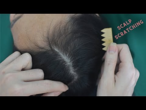 ASMR Real Person Head Scratch, Tingly Hair Combing, Hair Parting No Talking For Relaxation