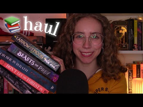 ASMR Book-Haul 📚 6 New books I bought (whispered book triggers) ✨