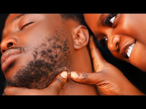 Asmr✨satisfying pimple pop,beard nitpicking, ineck massage, scalp and head massage with gum cracking
