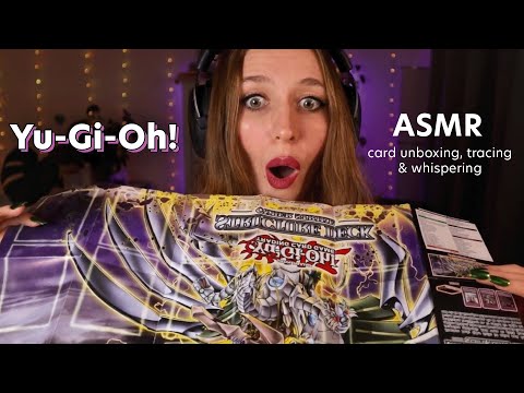 ASMR Yu-Gi-Oh Deck Unboxing, Card Tracing & Whispering (German)