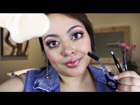 ASMR| Grooming Your Brows (Waxing, Plucking, Trimming)